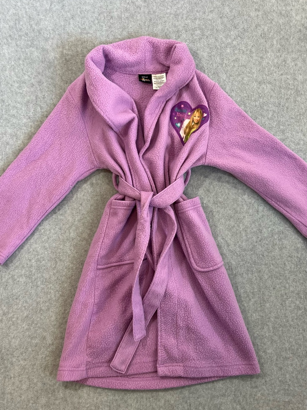 2000’s Vintage Disney Hannah Montana Girls Purple Robe Size 6/6X